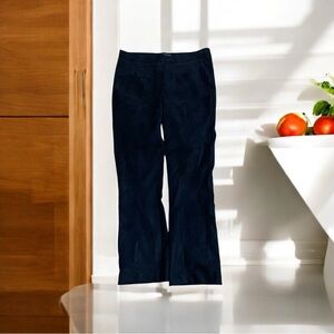 NYDJ Womens Black Faux Suede Boot Cut Slip On Pant Inseam 26.5" LiftXTuck S 6